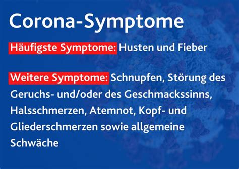 corona aktuell symptome test